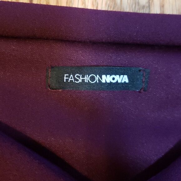 Fashion Nova Dress, Burgundy Dress - Picture 3 of 8